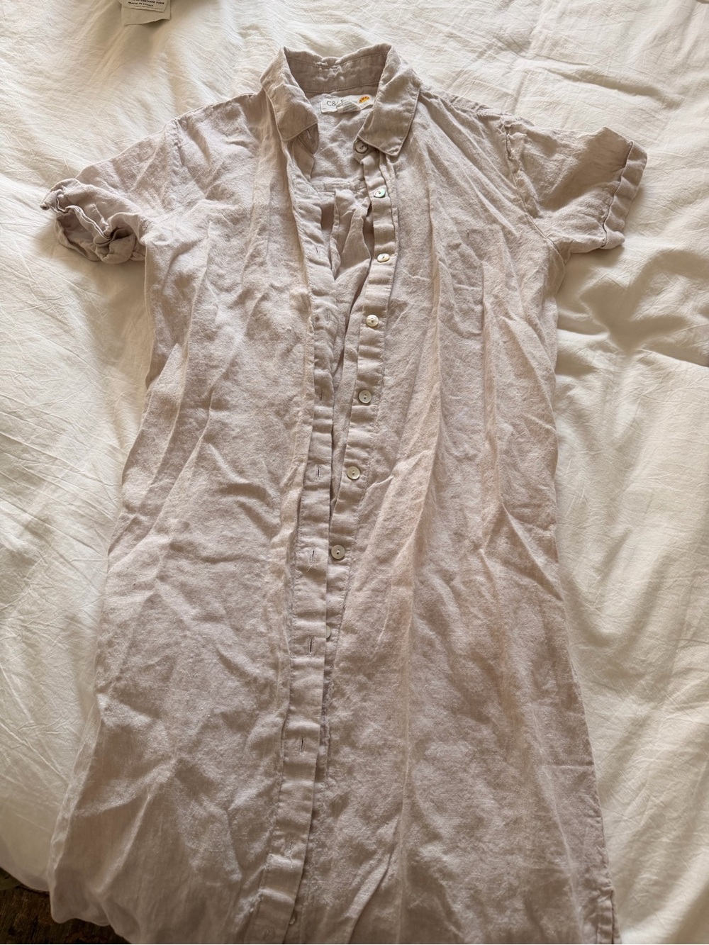 C&C California Linen Top in Light Beige